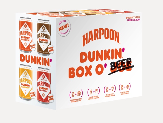 Harpoon Brewery и Dunkin представили три новых вкуса пива